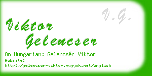 viktor gelencser business card