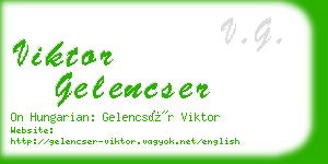 viktor gelencser business card